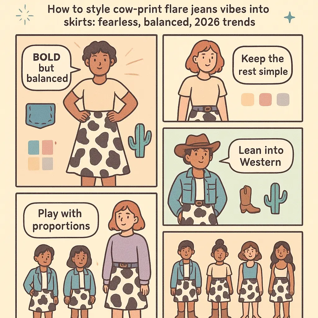 cow print flare jeans - Print