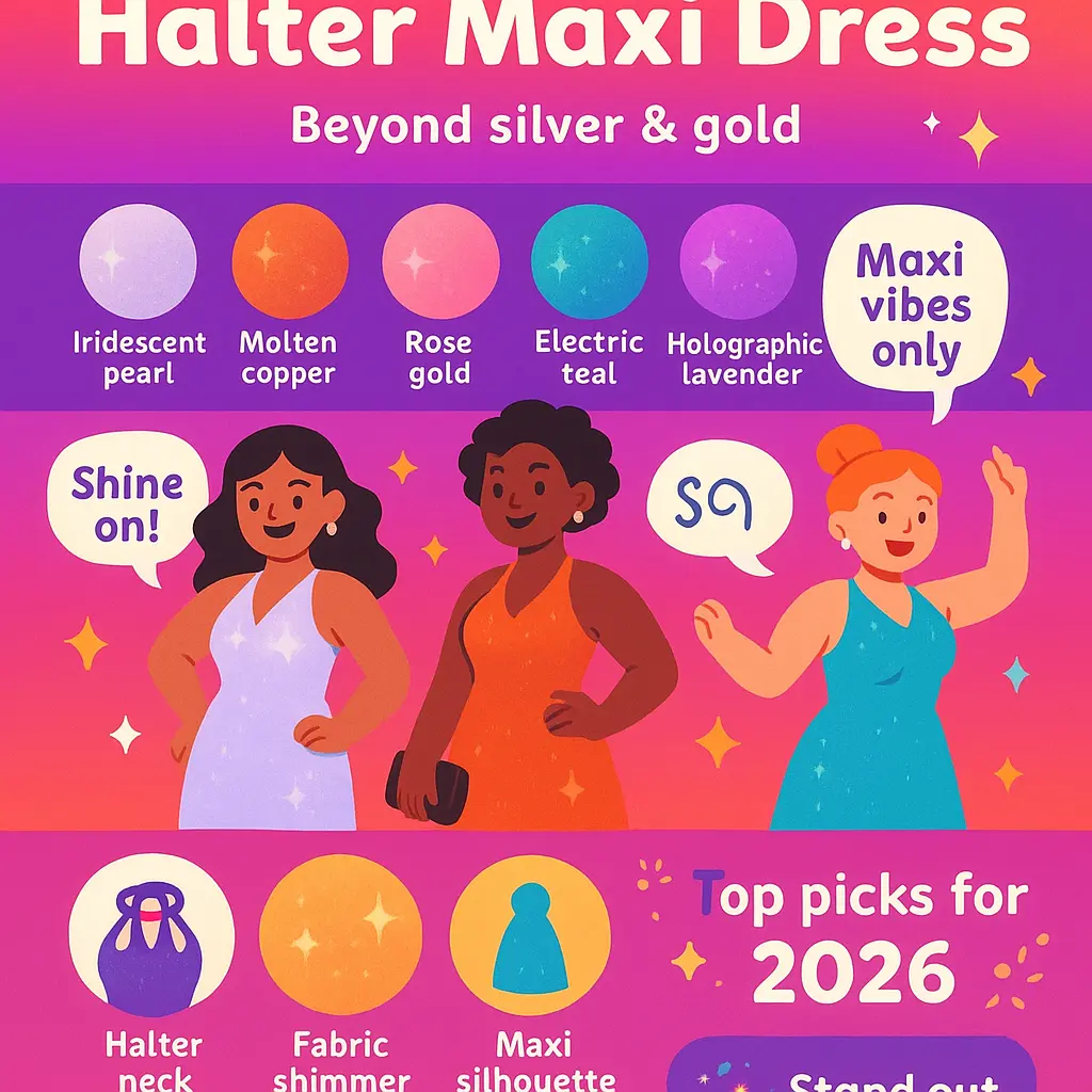 metallic halter dress - Dress