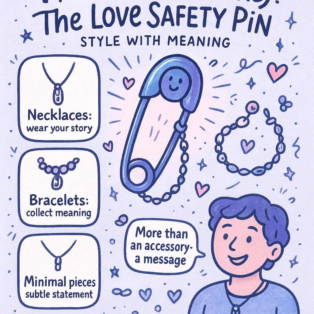 love safety pin - Personalized