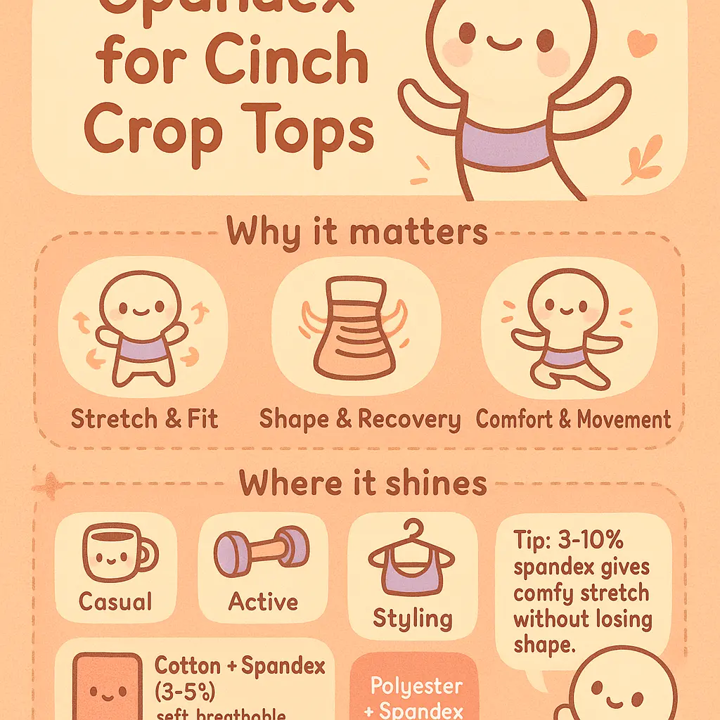 cinch crop top - Spandex