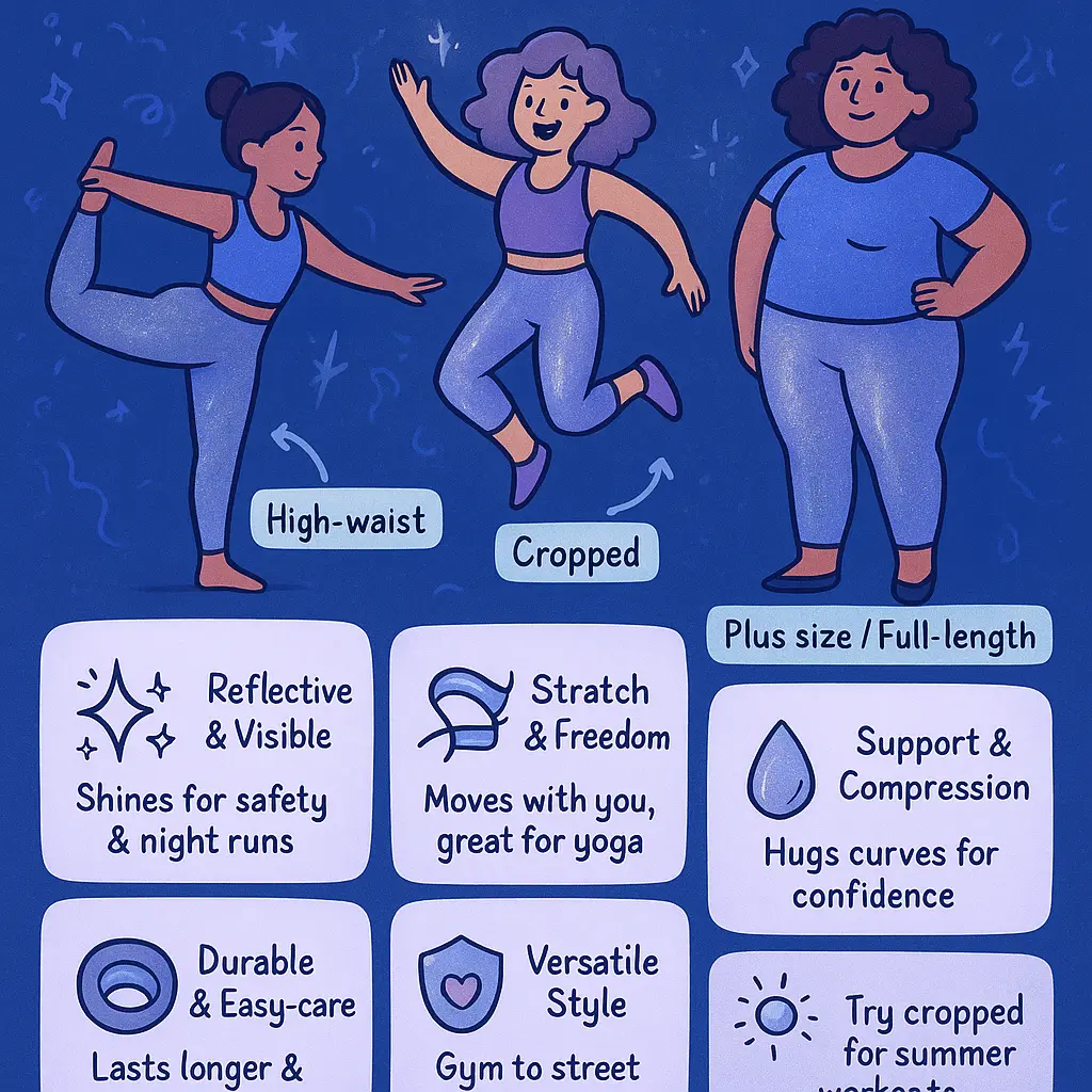 metallic workout leggings - Activewear