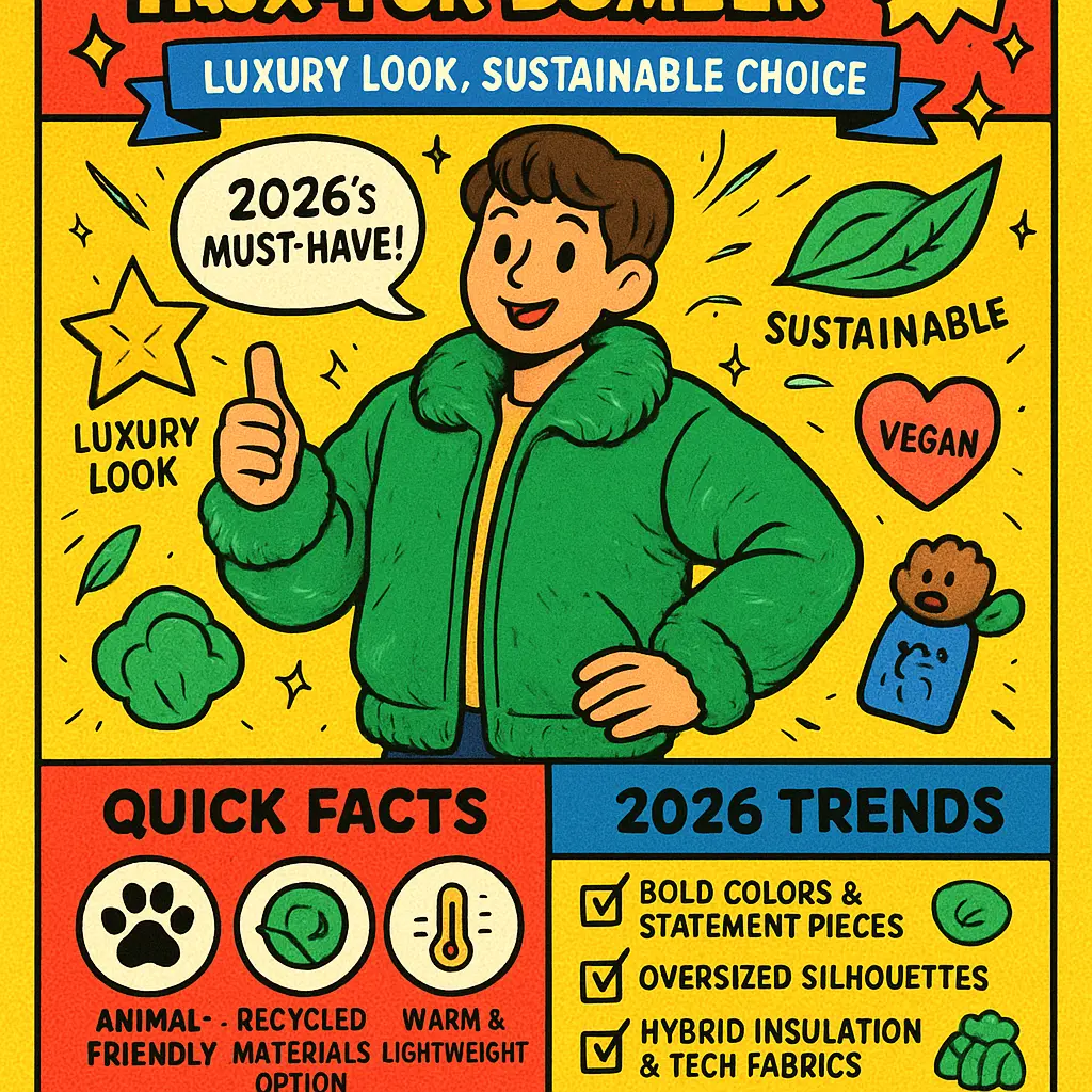 green fur bomber jacket - Faux