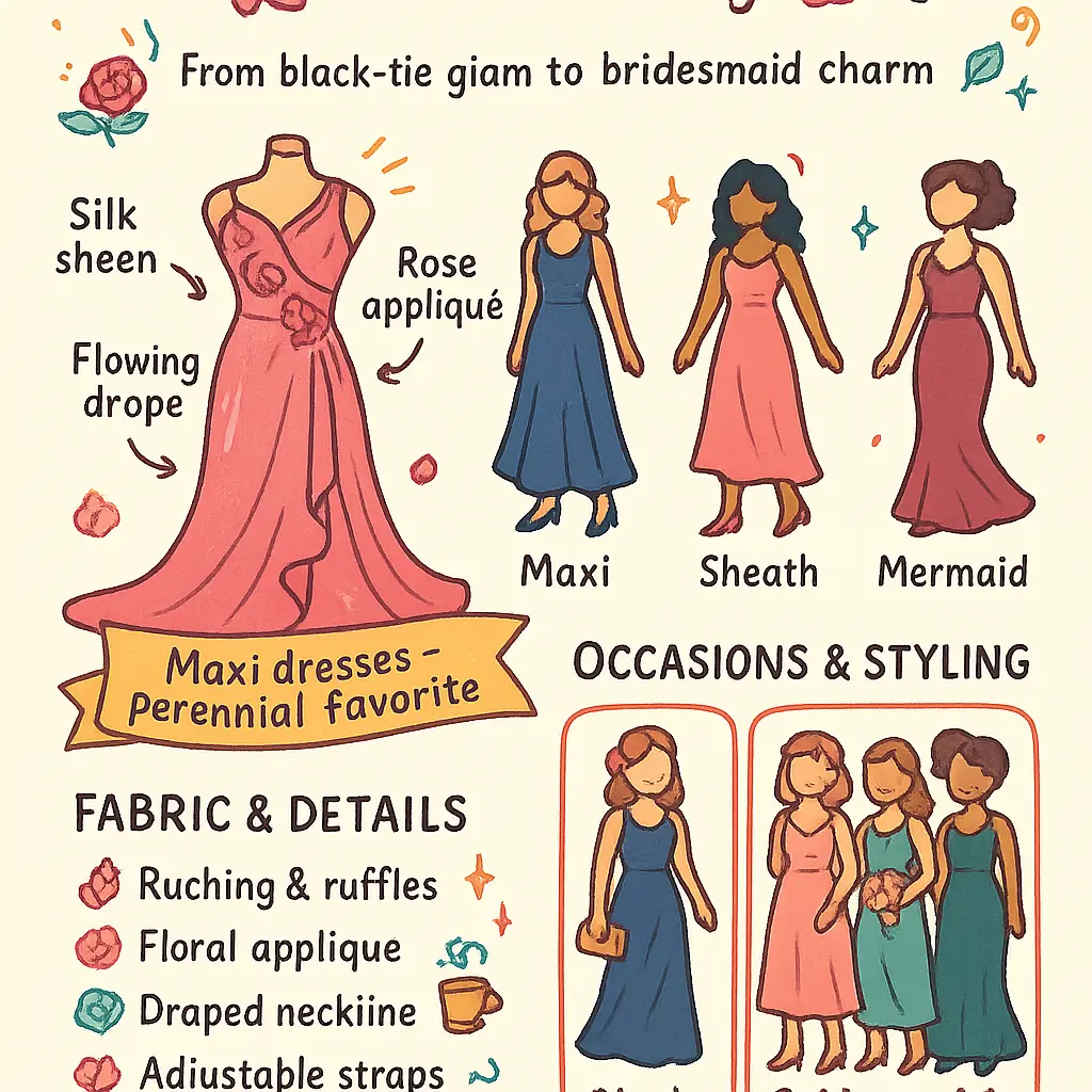 silk rose dress - Gown