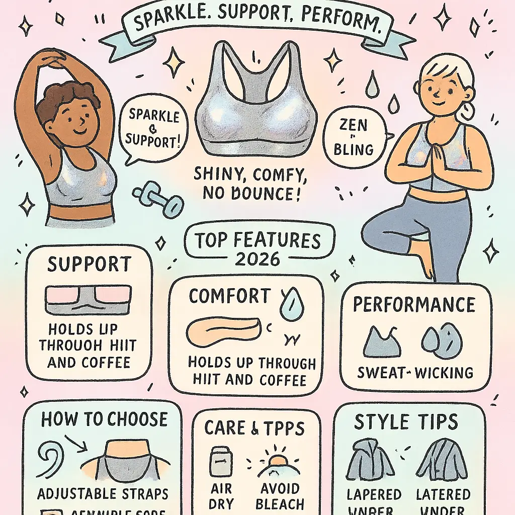 metallic sports bra - Sports