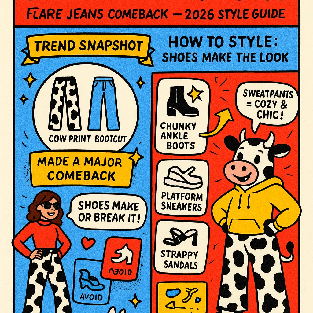 cow print flare jeans - Sweatpants