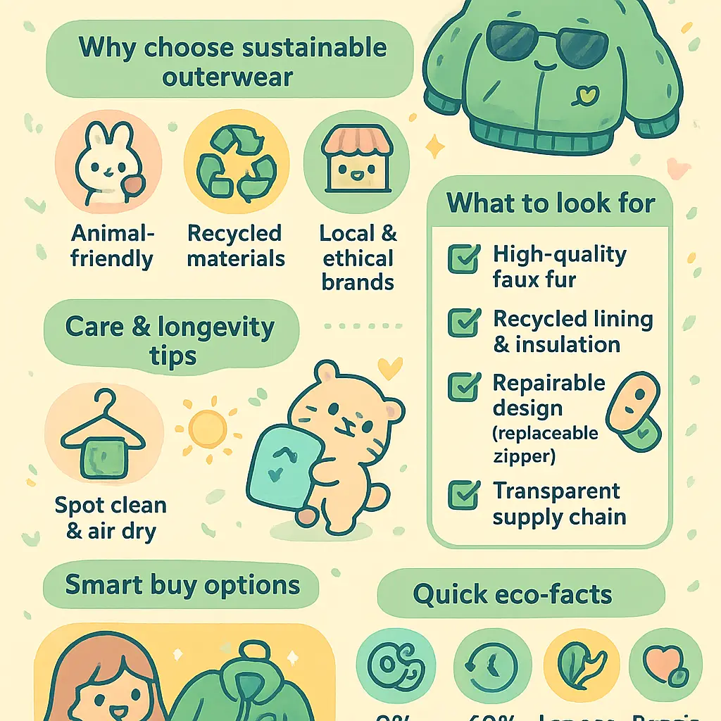 green fur bomber jacket - Coat