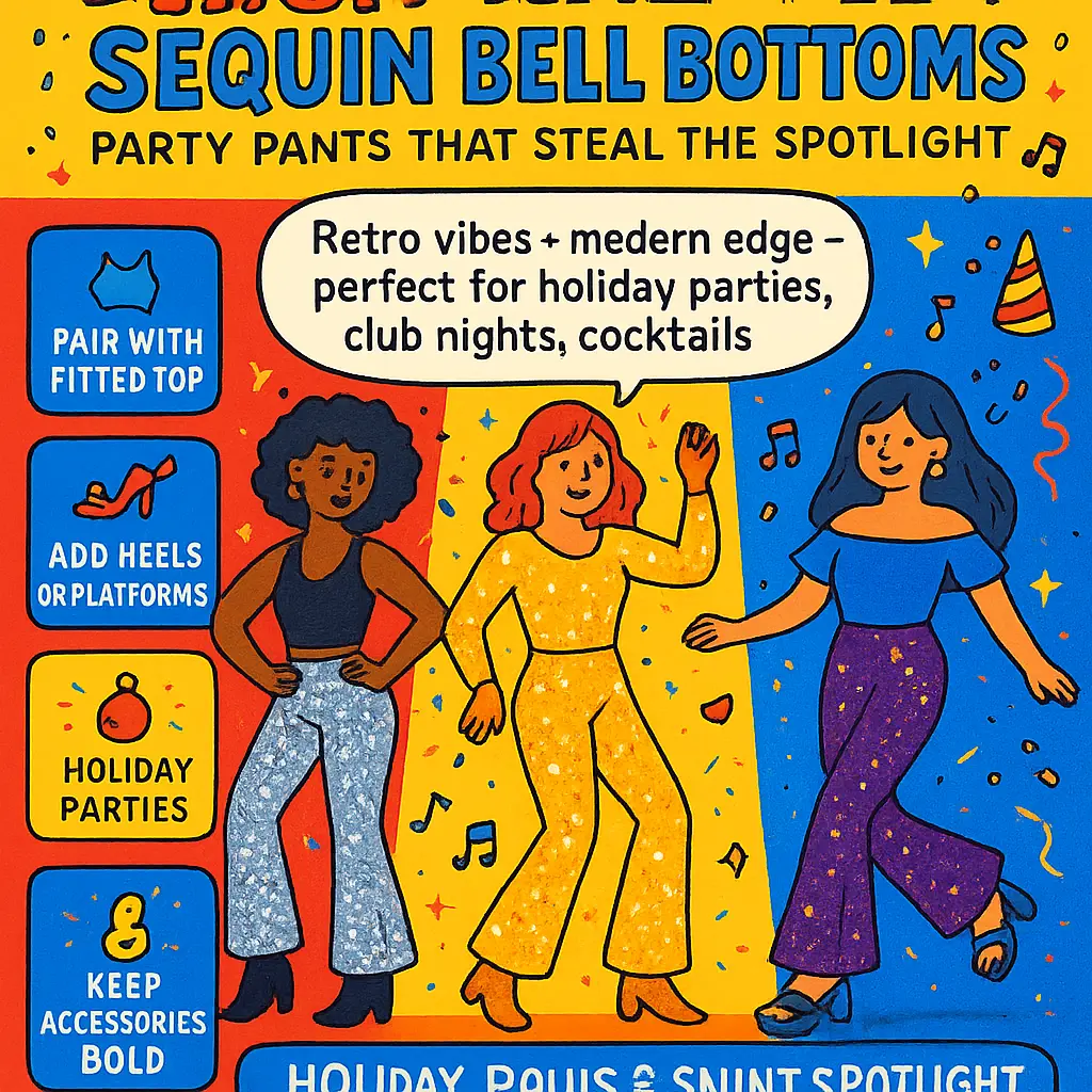 sequin bellbottoms - Waisted