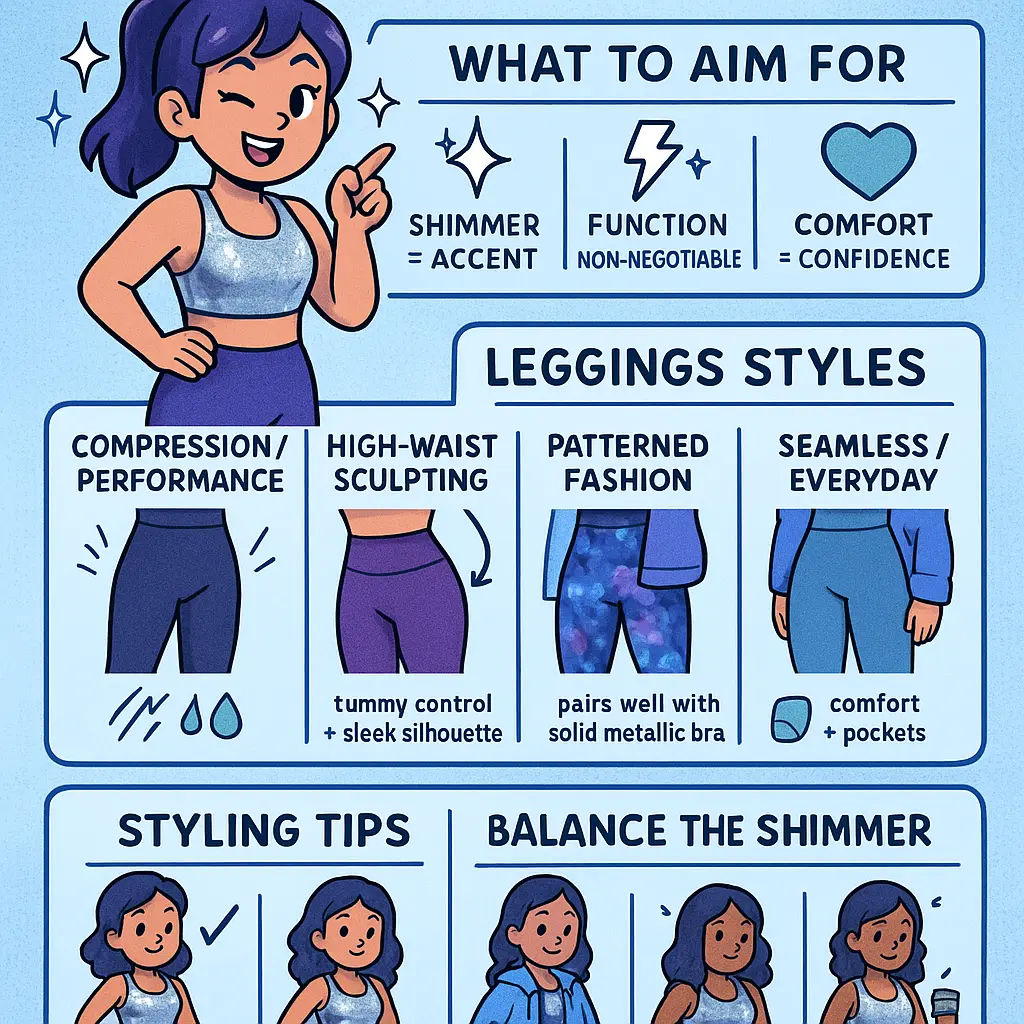 metallic sports bra - Leggings