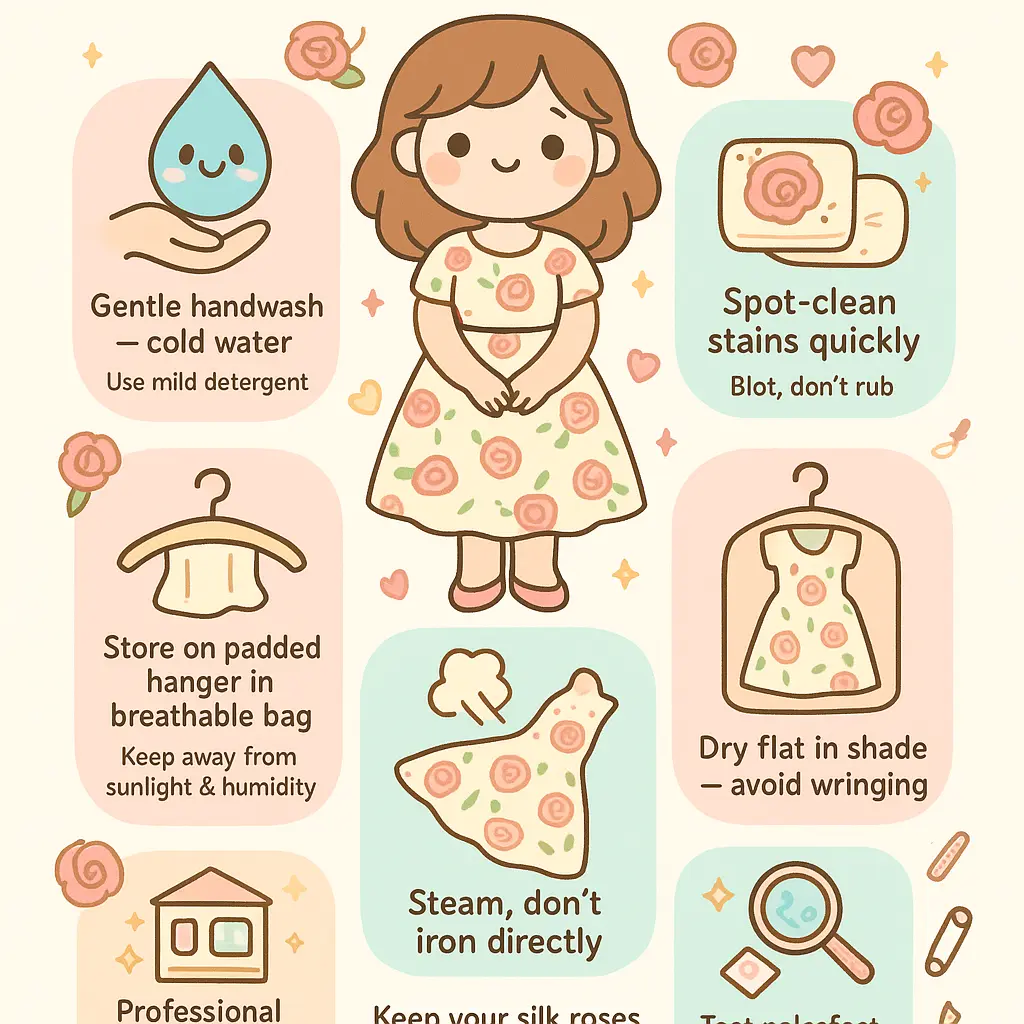 silk rose dress - Dress