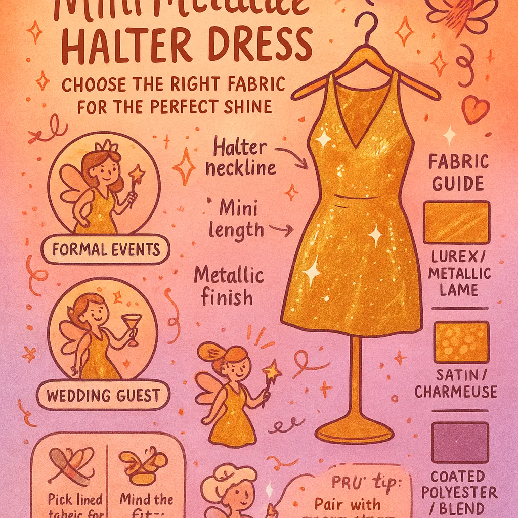 metallic halter dress - Dress