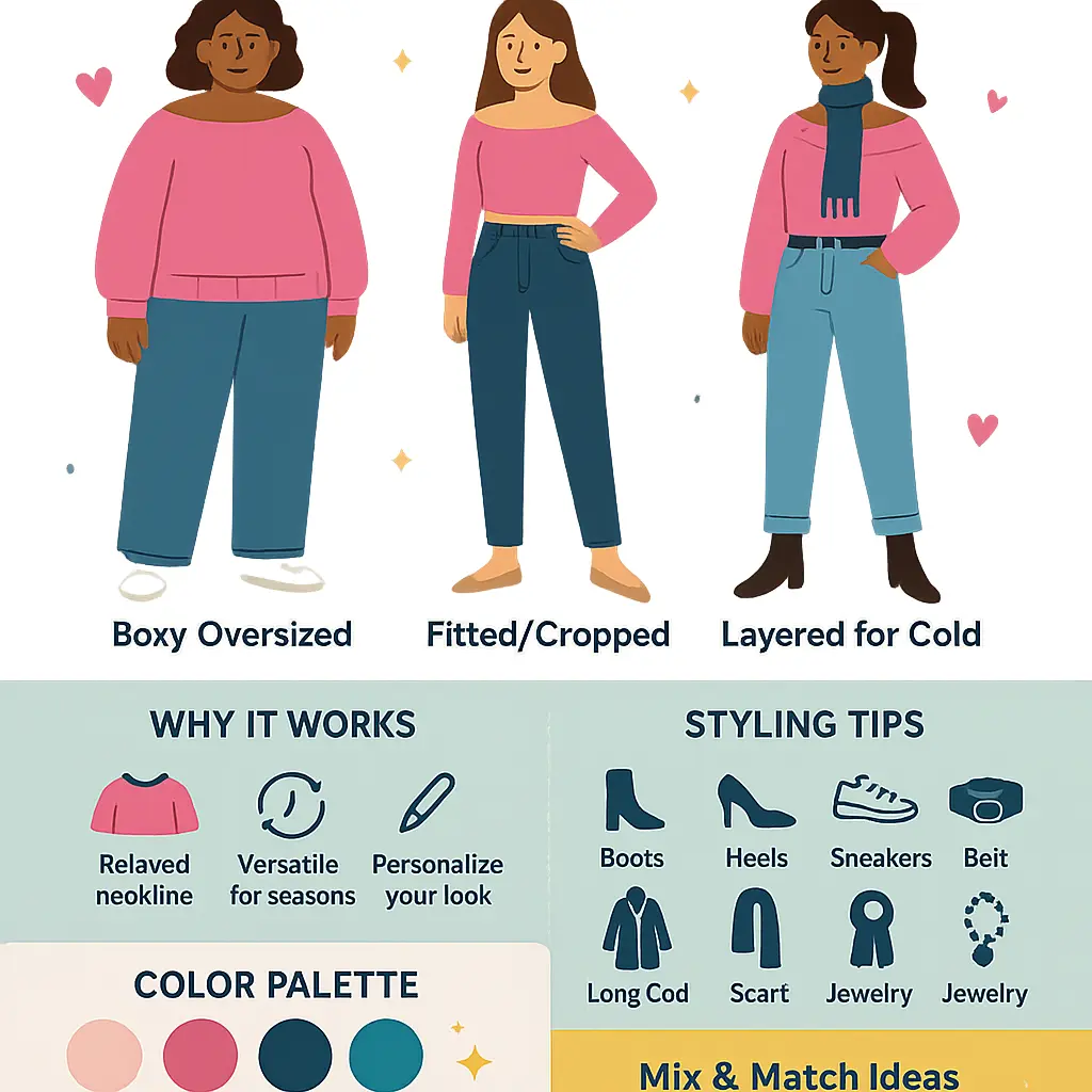 pink off shoulder sweater - Victoria