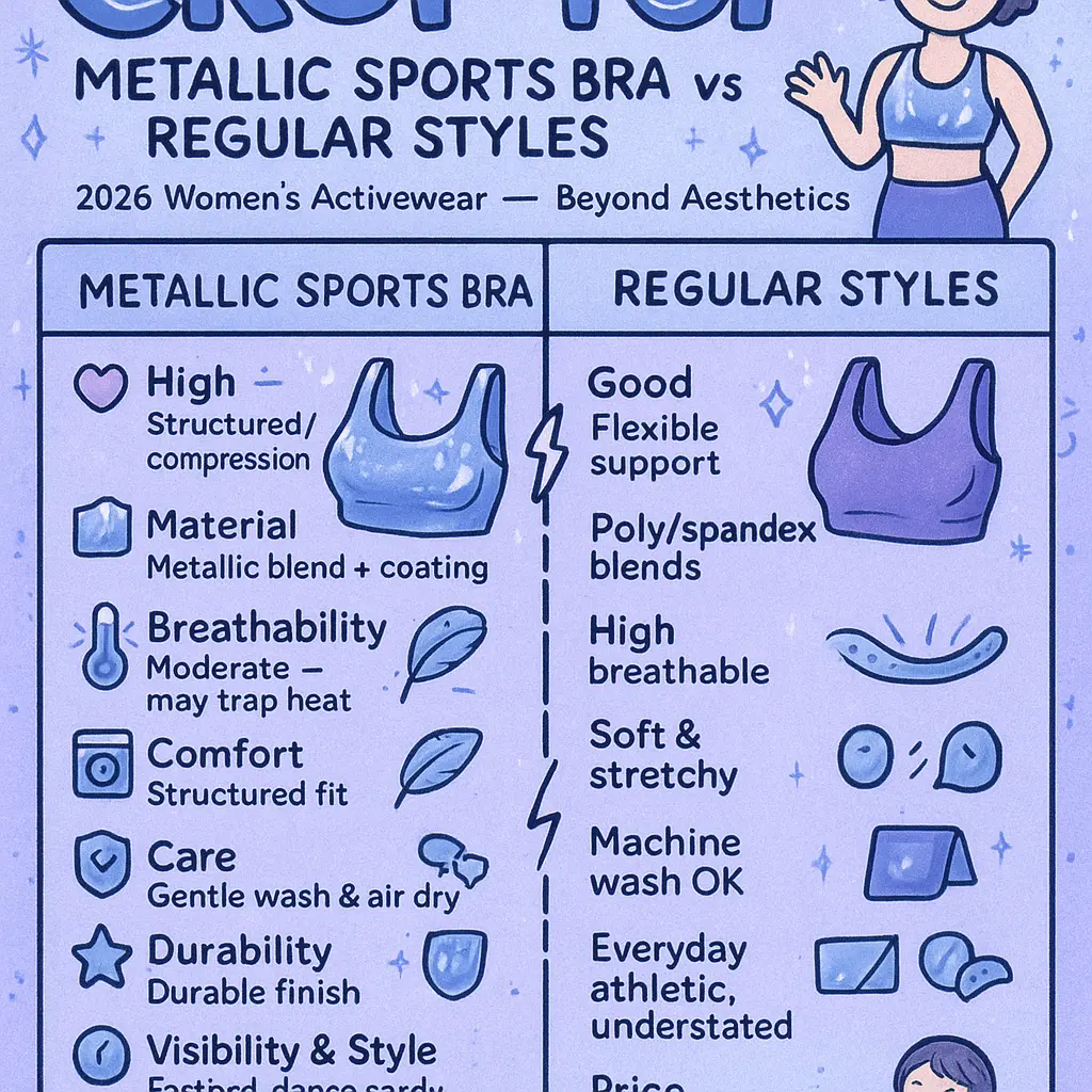 metallic sports bra - Crop