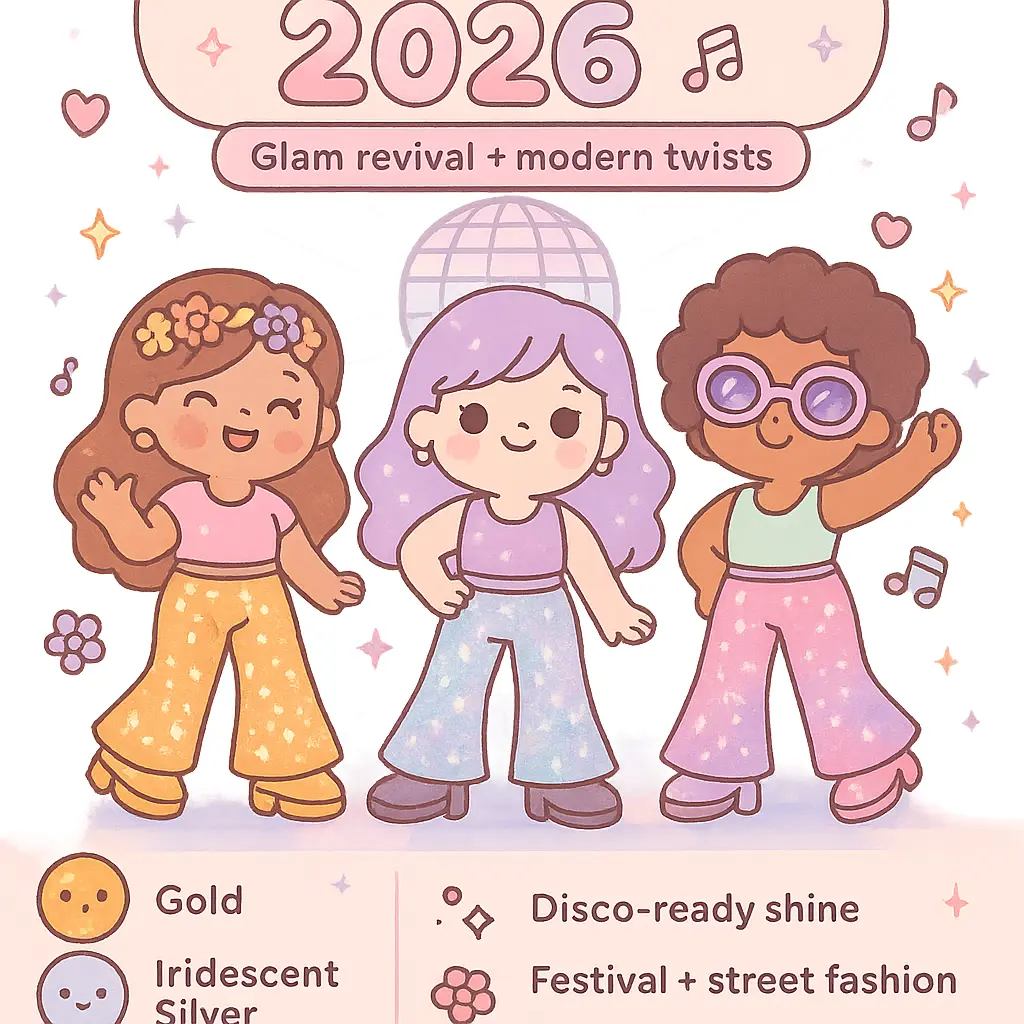 sequin bellbottoms - Metallic