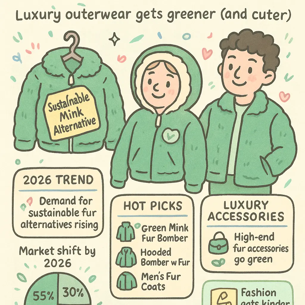 green fur bomber jacket - Mink