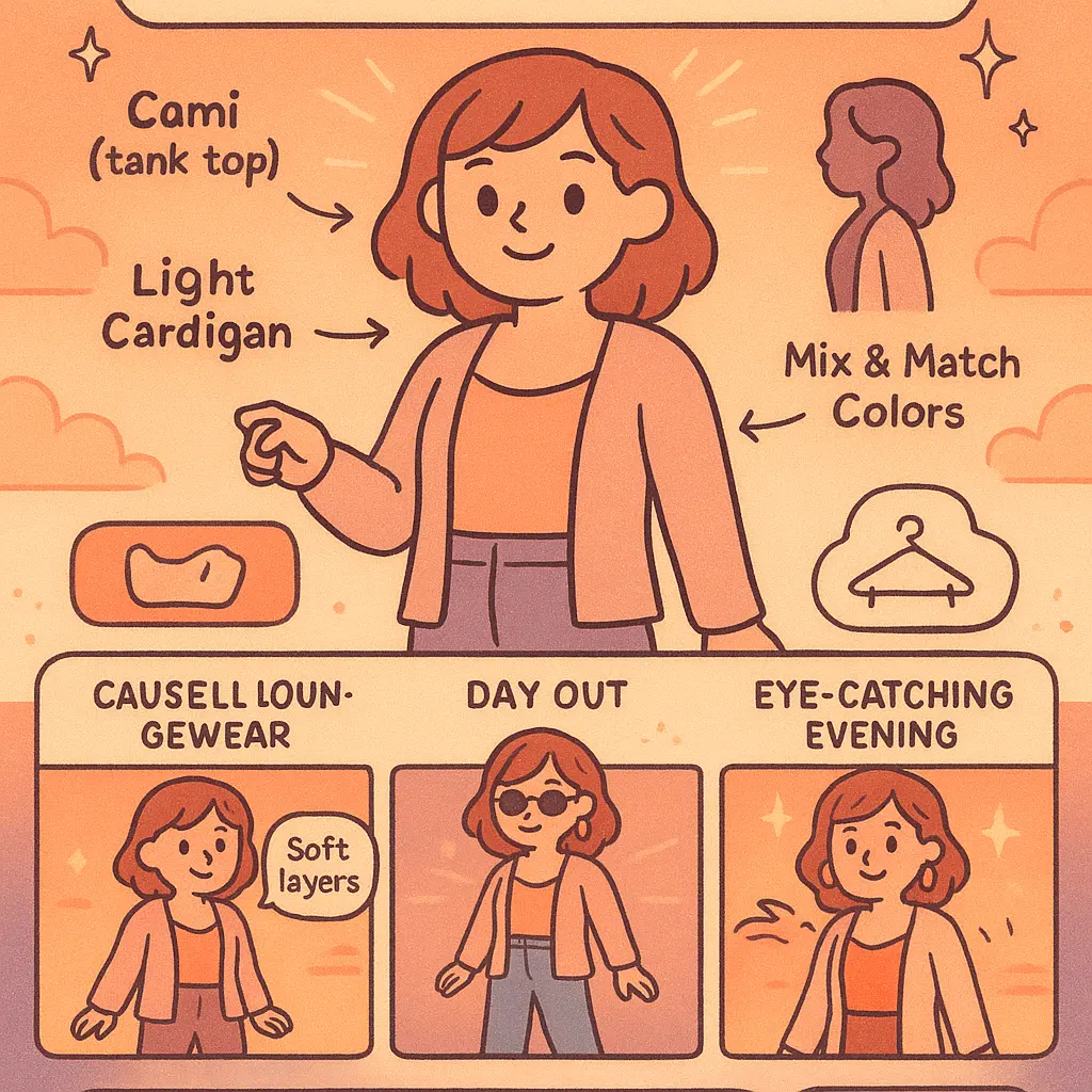 cami and cardigan set - Tank