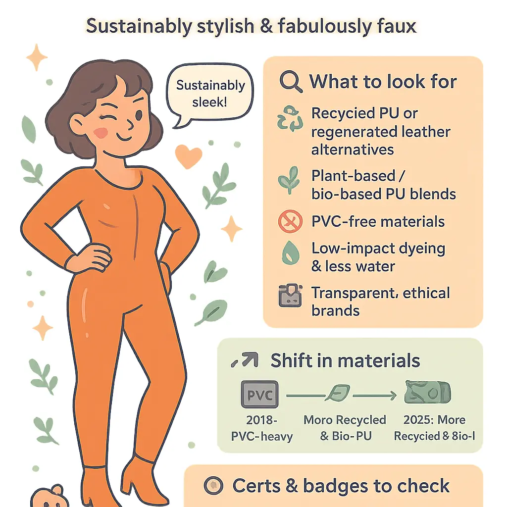 orange faux leather jumpsuit - Jumpsuit