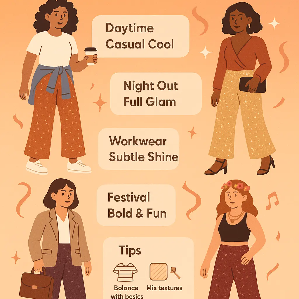 sequin bellbottoms - Palazzo