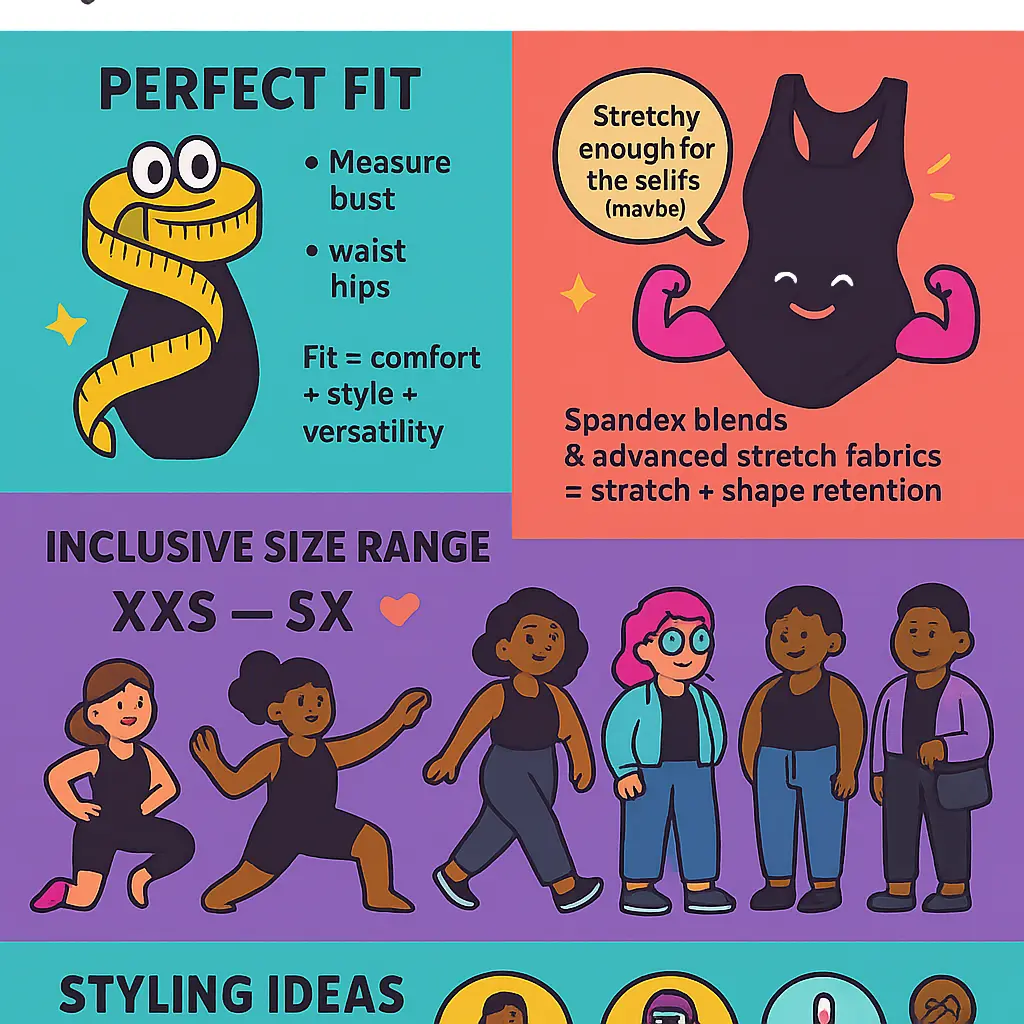 black racerback bodysuit - Activewear