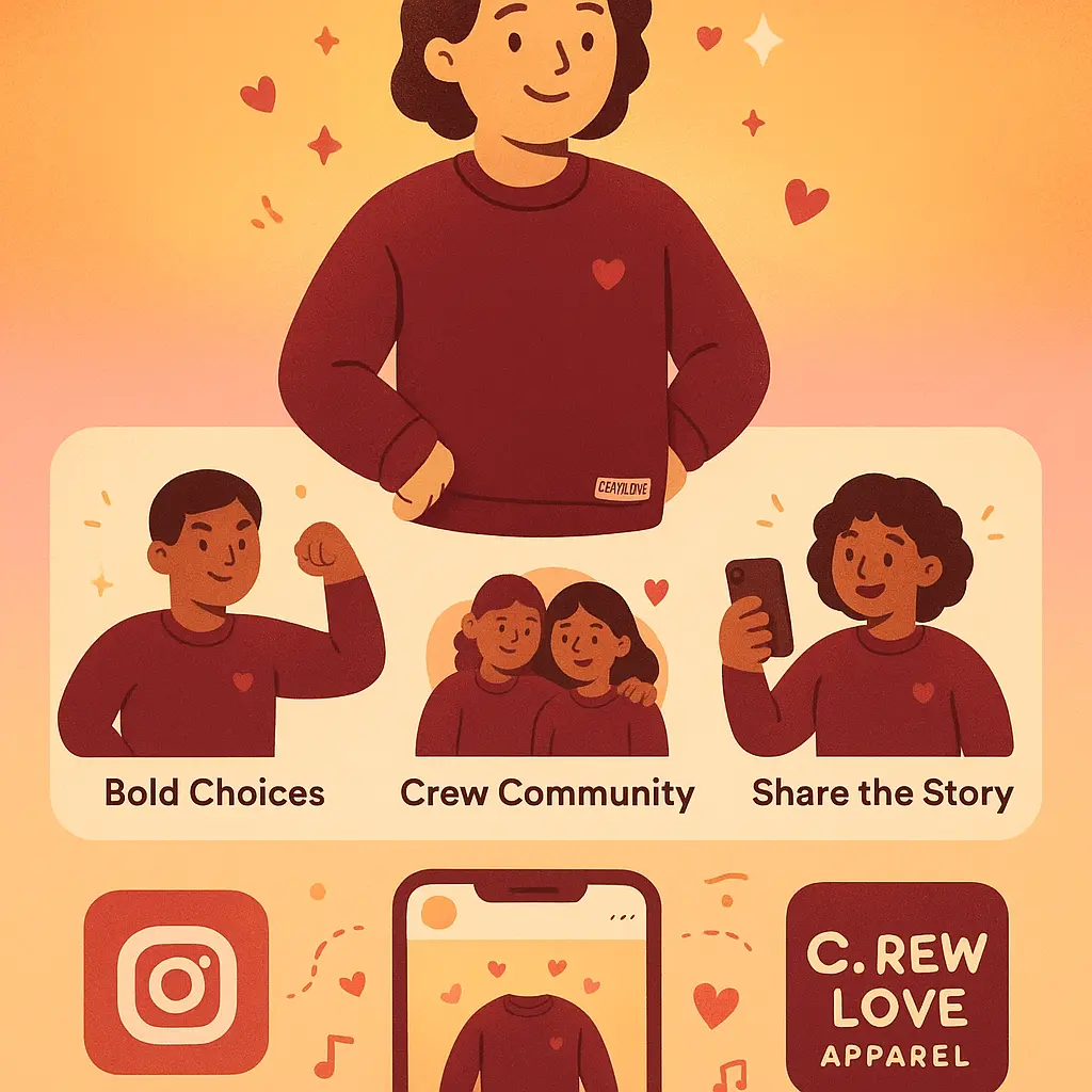 shop crew love - Burgundy