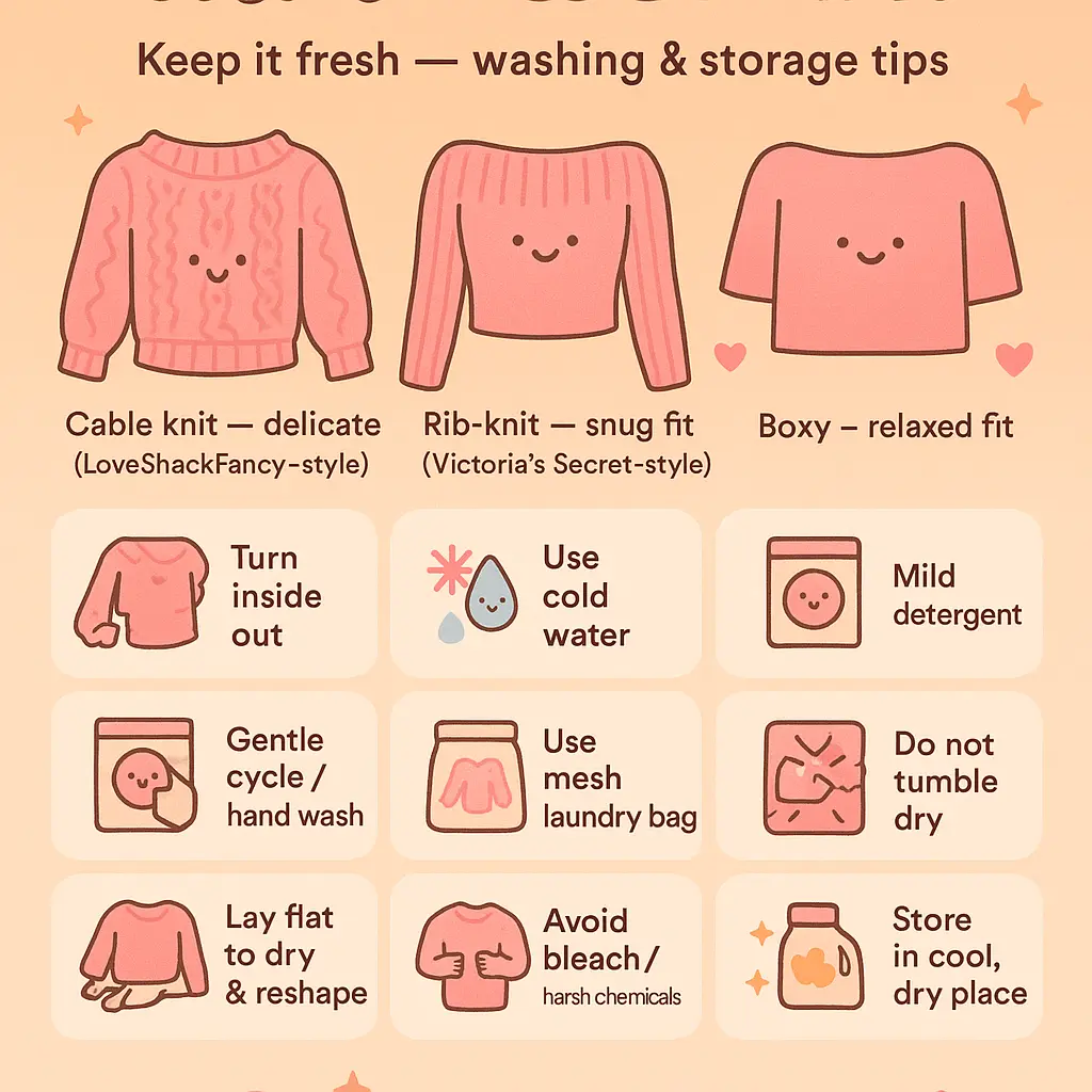 pink off shoulder sweater - Cropped