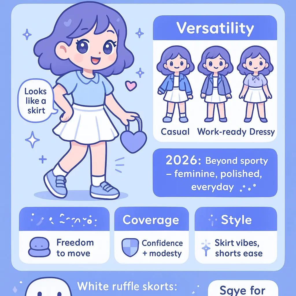 white ruffle skort - Shorts