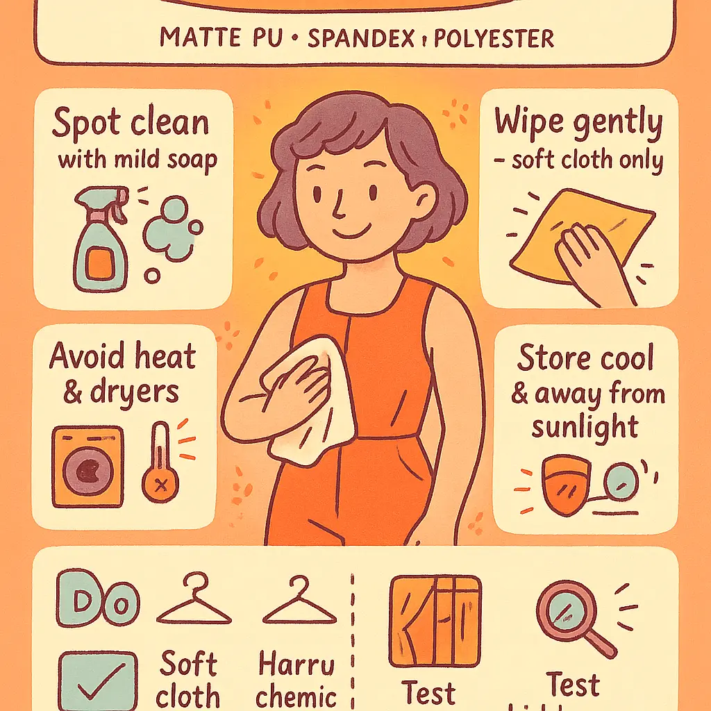 orange faux leather jumpsuit - Sleeveless