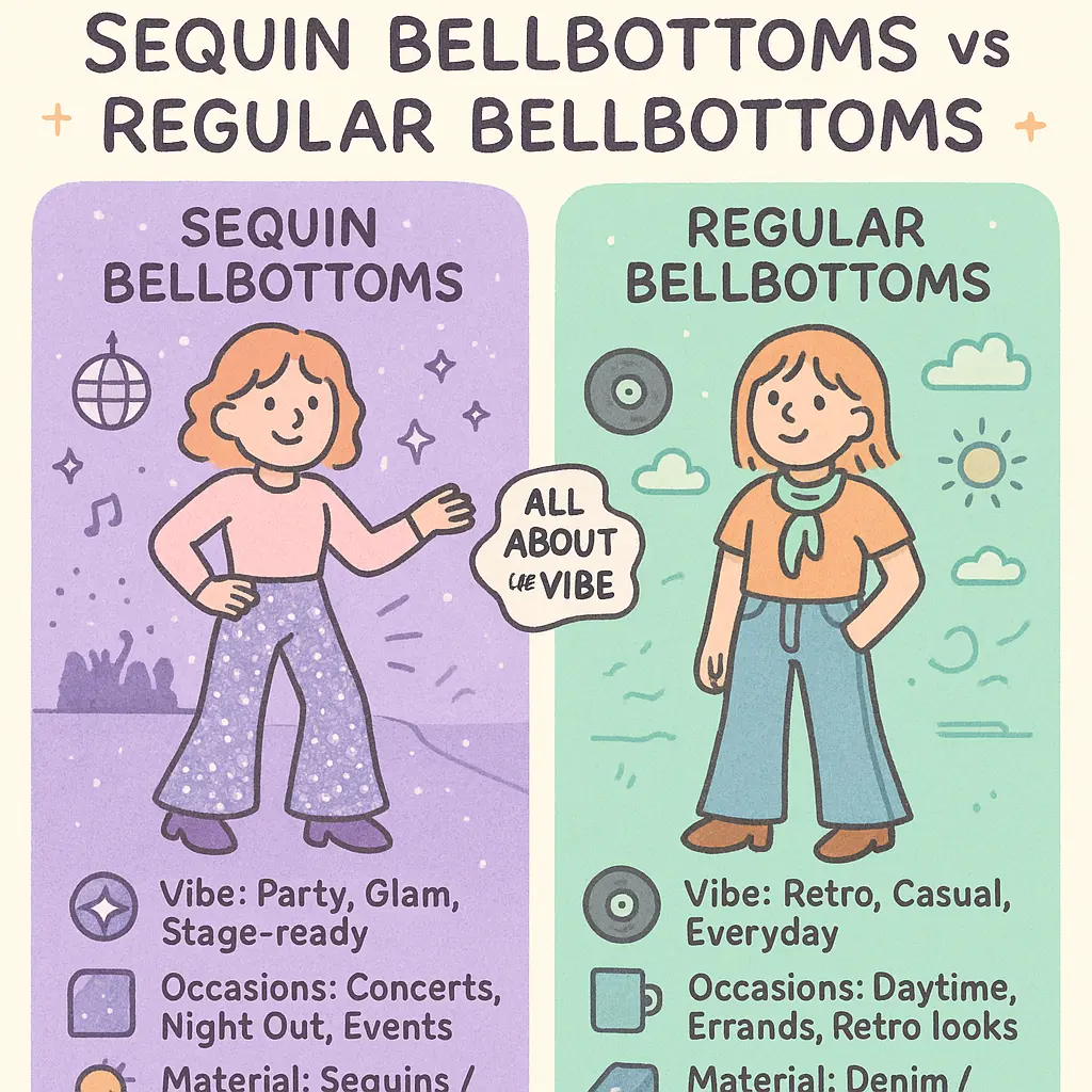 sequin bellbottoms - Sparkly