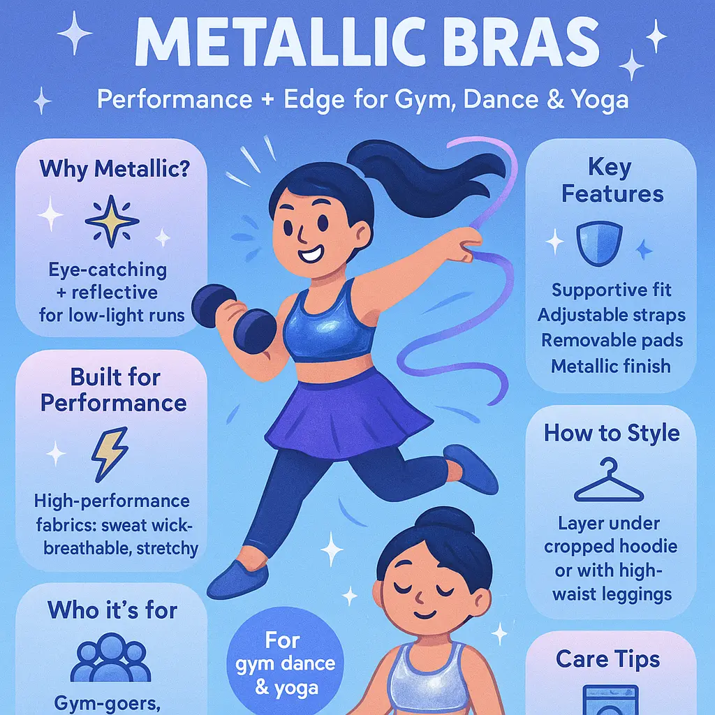 metallic sports bra - Workout